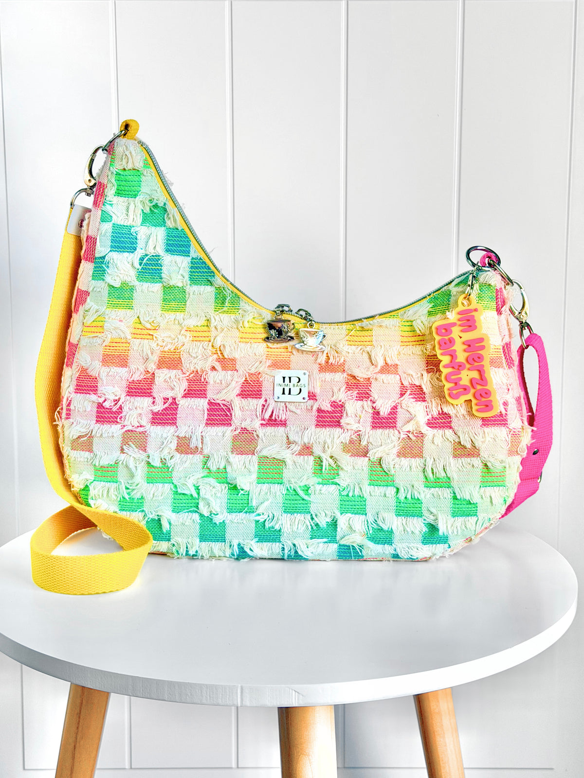 Taschenanhänger "Im Herzen barfuß" – Bag Charm aus dem 3D-Drucker - Oh la Lissi