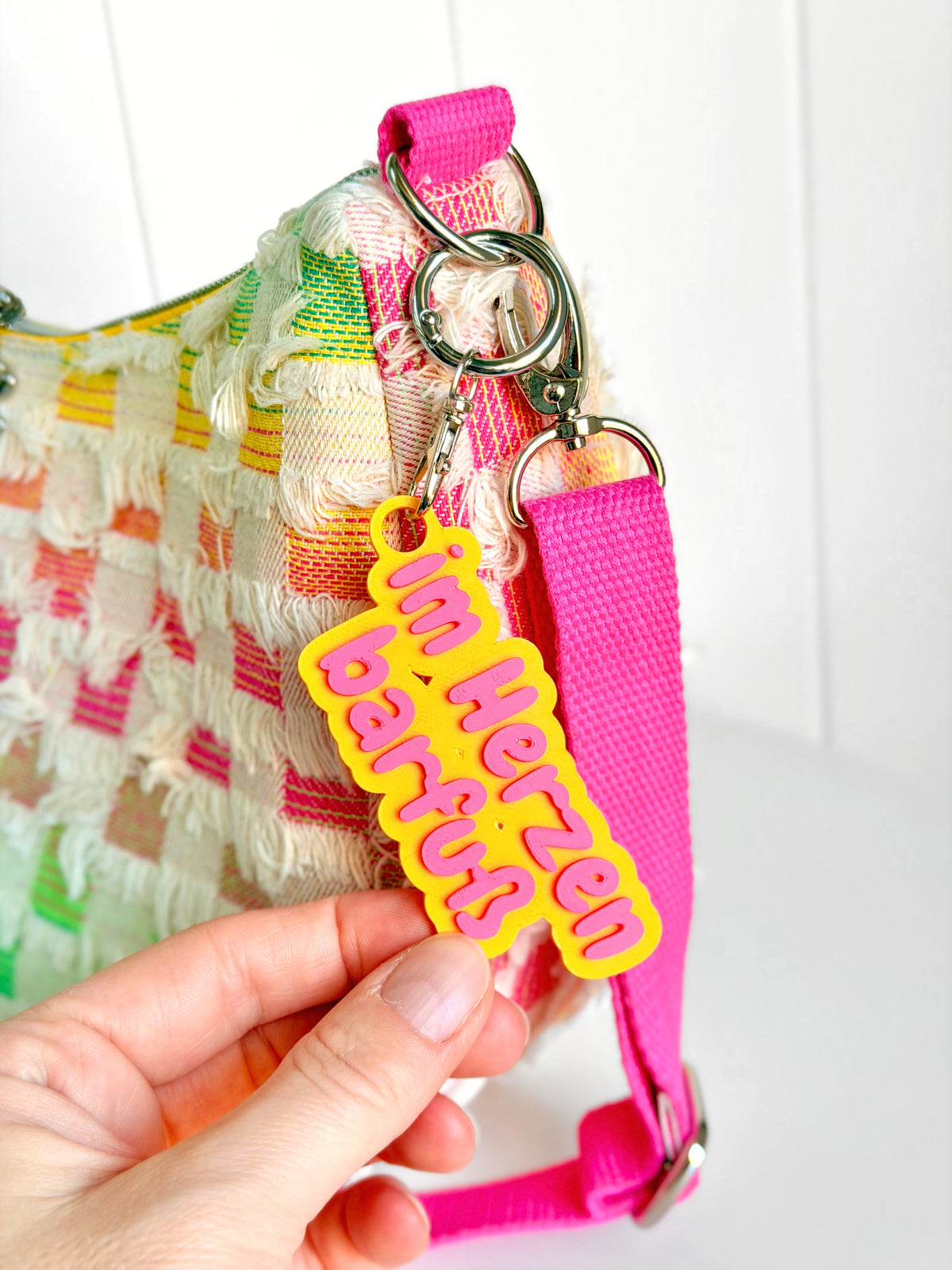 Taschenanhänger "Im Herzen barfuß" – Bag Charm aus dem 3D-Drucker - Oh la Lissi