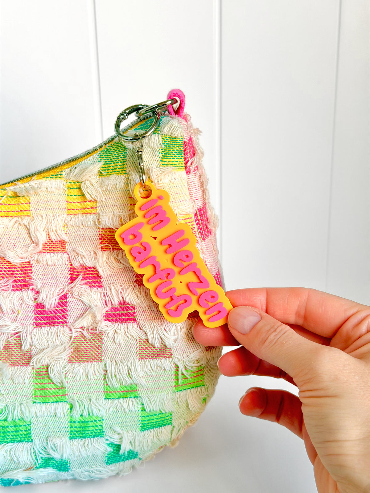 Taschenanhänger "Im Herzen barfuß" – Bag Charm aus dem 3D-Drucker - Oh la Lissi