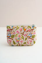 Kosmetiktasche mit Eisvögeln und Magnolien rückseite