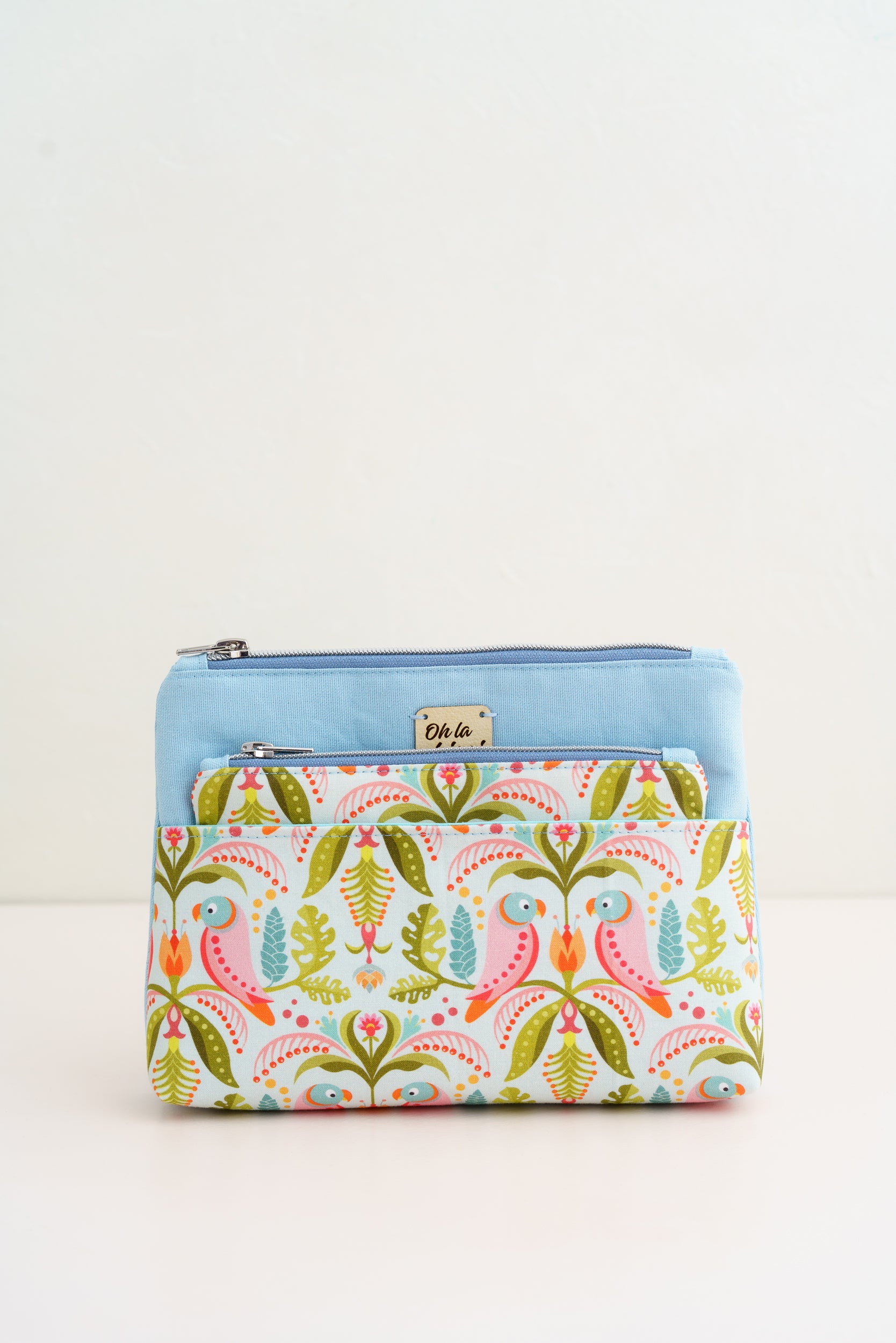 Täschchen-Set Papageien