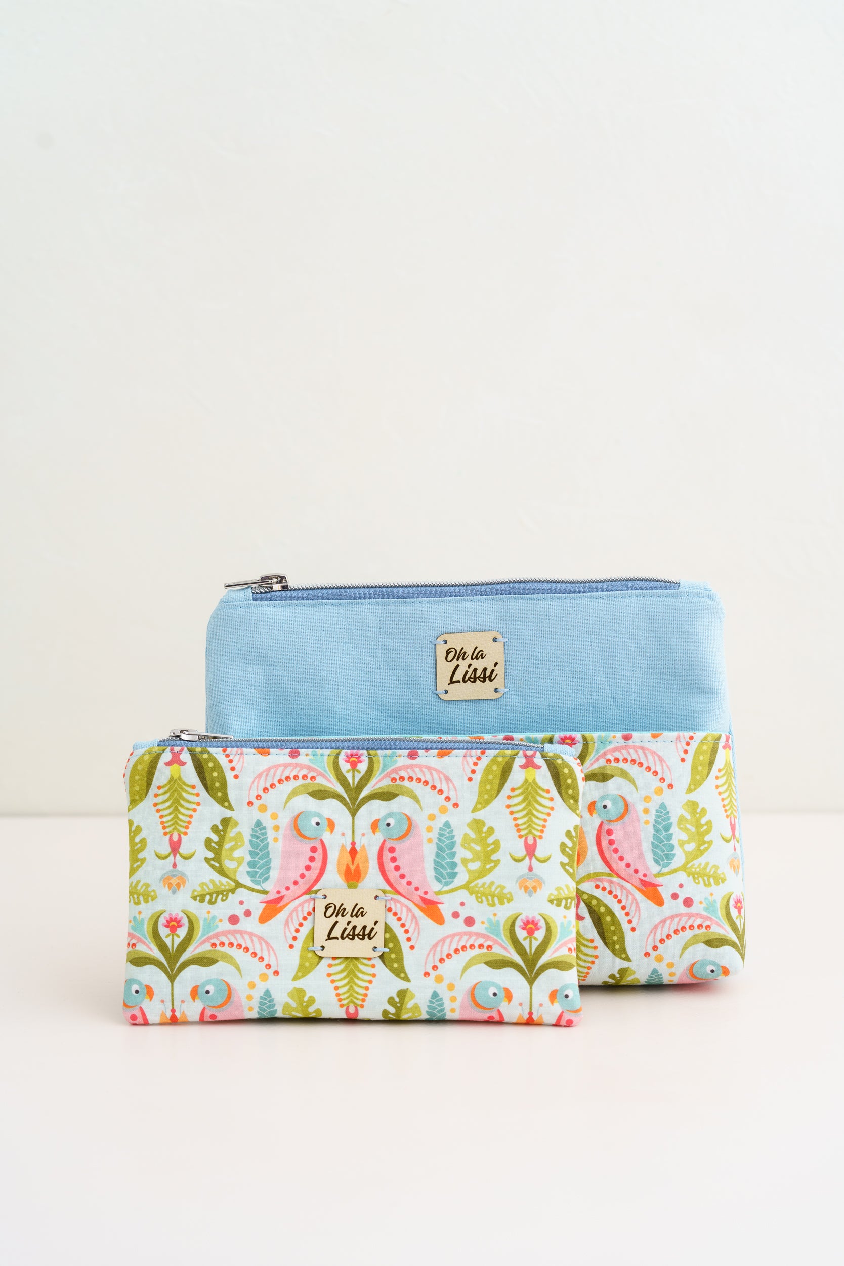 Täschchen-Set Papageien